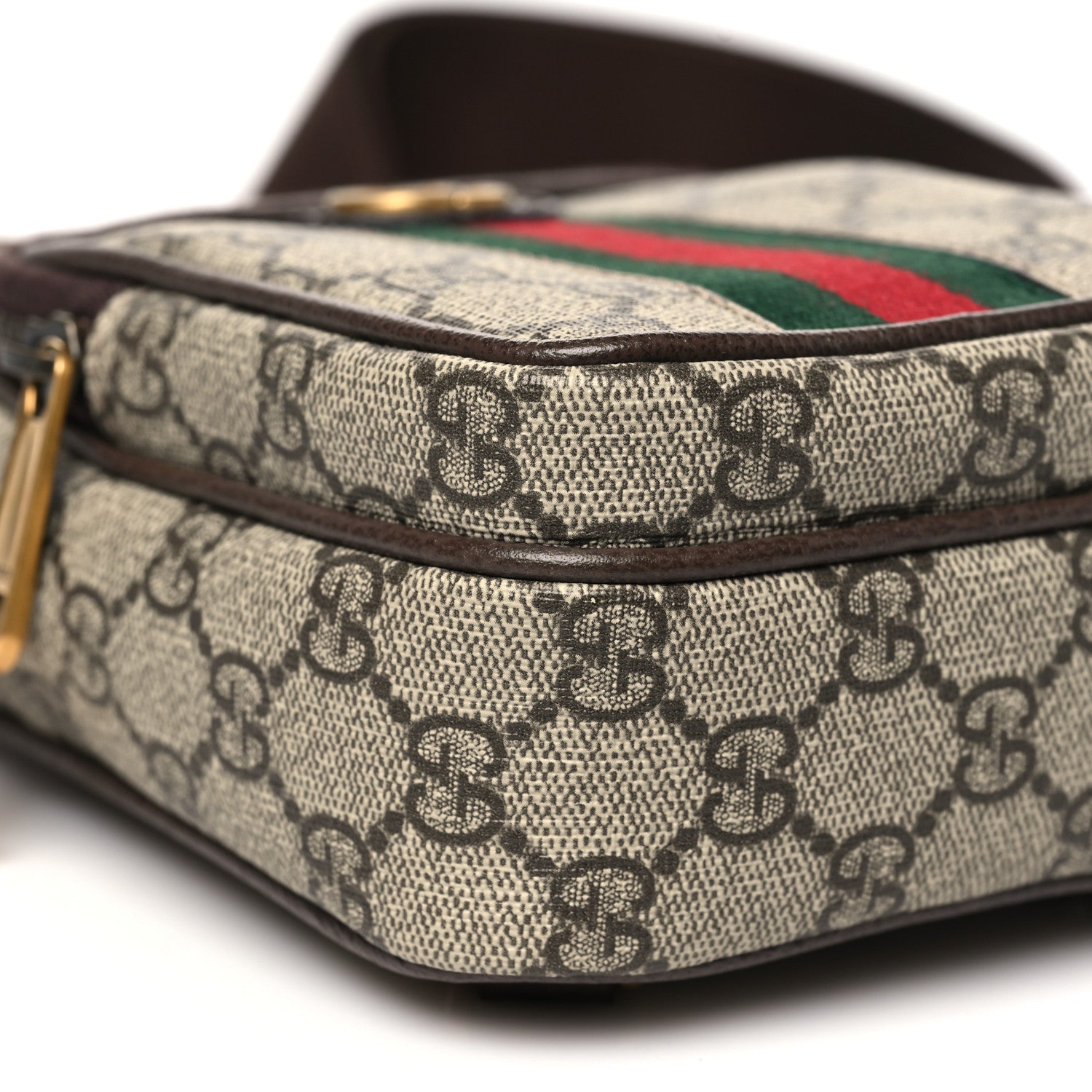 Gucci GG Supreme Monogram Web Mini Ophidia Messenger Brown 8 of 9