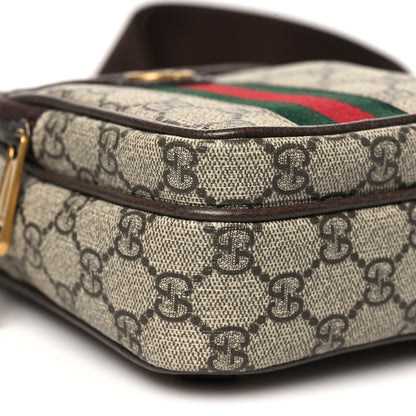 Gucci GG Supreme Monogram Web Mini Ophidia Messenger Brown 8 of 9