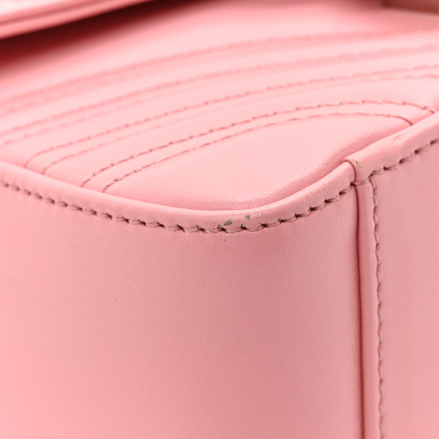 Gucci Calfskin Matelasse Mini GG Marmont Top Handle Shoulder Bag Wild Rose 11 of 14