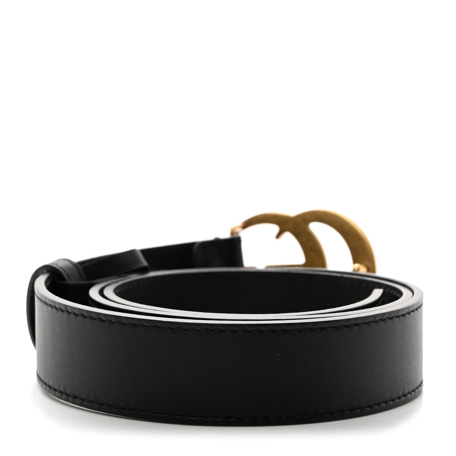 Gucci Moon Calfskin Double G 30mm Belt 80 32 Black 2 of 5