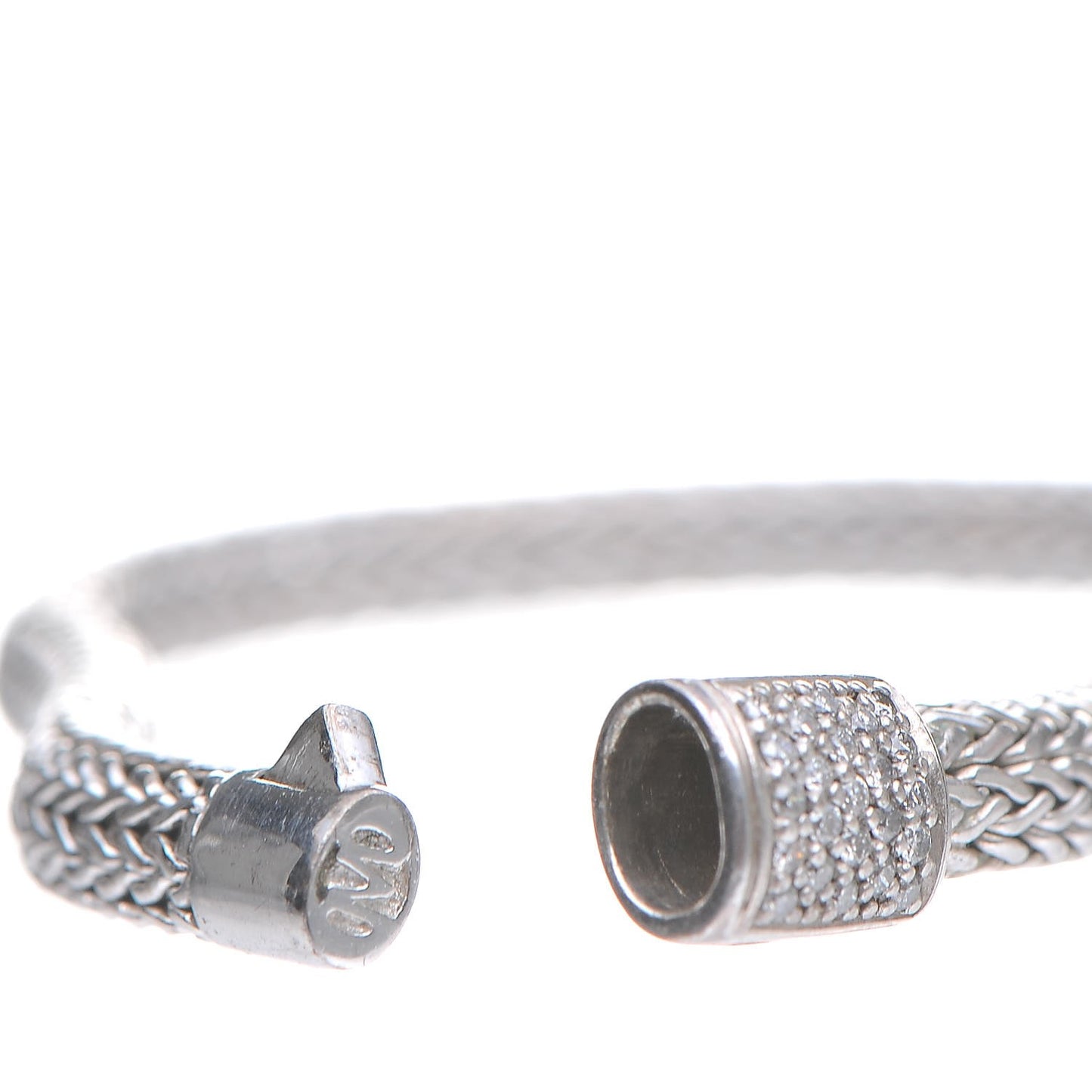 Sterling Silver Diamond Classic Chain Bracelet M