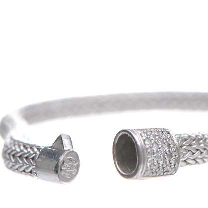 John Hardy Sterling Silver Diamond Classic Chain Bracelet M 4 of 5