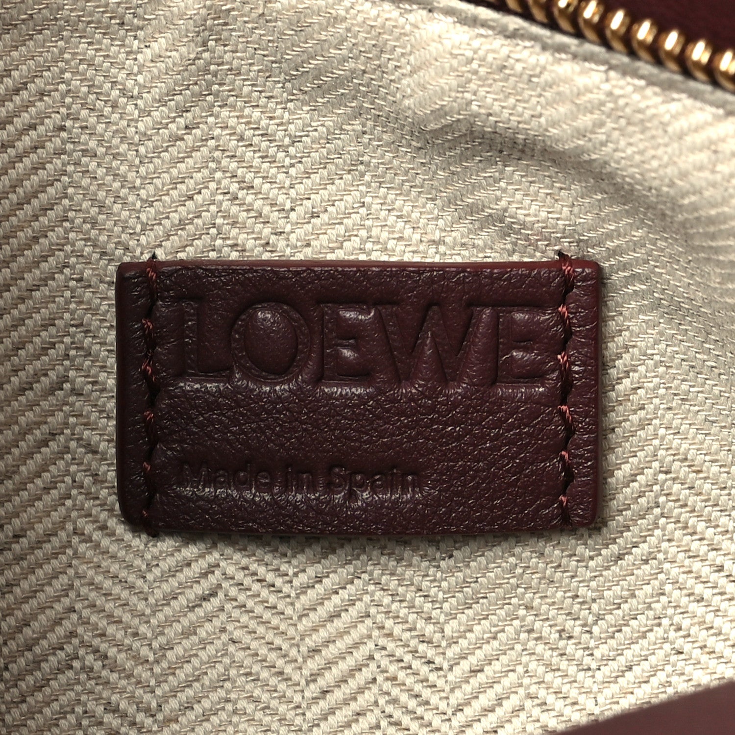 Loewe Soft Grained Calfskin Small Puzzle Edge Bag Dark Burgundy 6 of 9