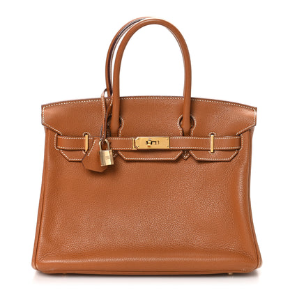 Hermes Taurillon Clemence Birkin 30 Gold 1 of 11