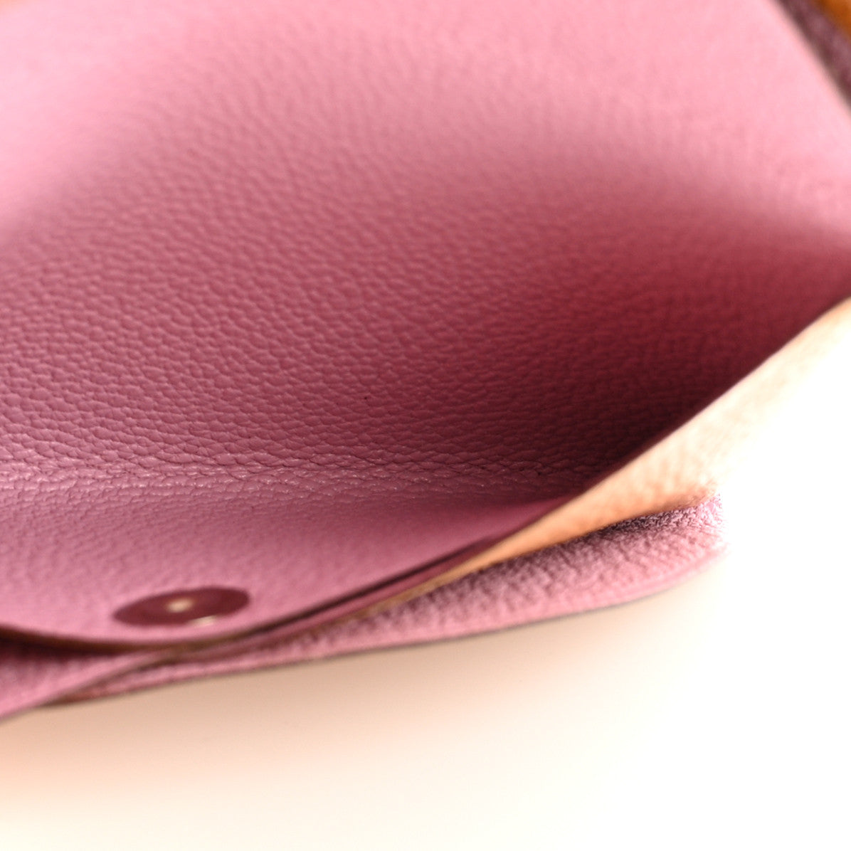 Hermes Chevre Mysore Verso Calvi Duo Card Case Quebracho Mauve Sylvestre 6 of 10