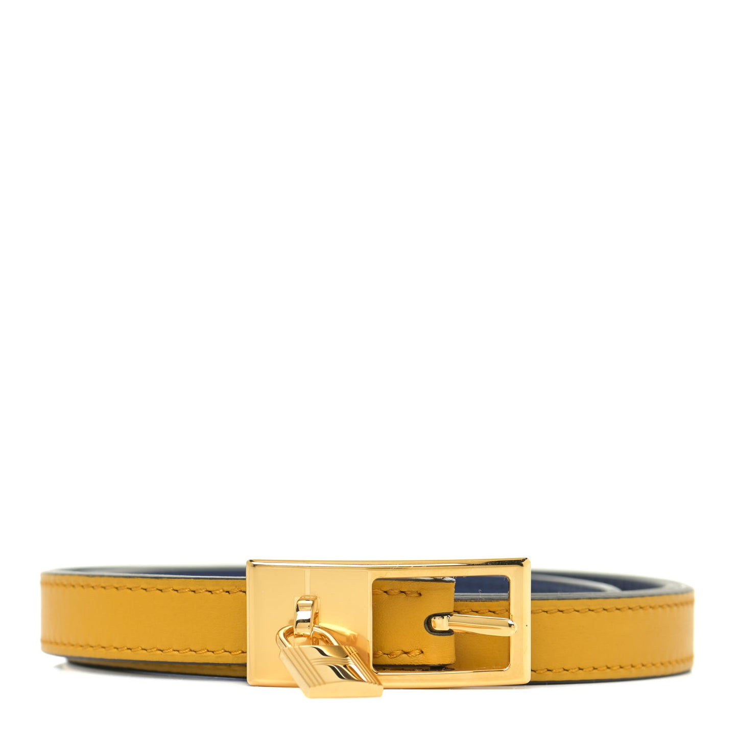 Epsom Swift 13mm Lucky 15 Belt 80 Jaune Ambre Bleu Saphir