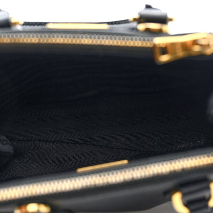 Prada Saffiano Micro Galleria Double Zip Tote Black 5 of 9