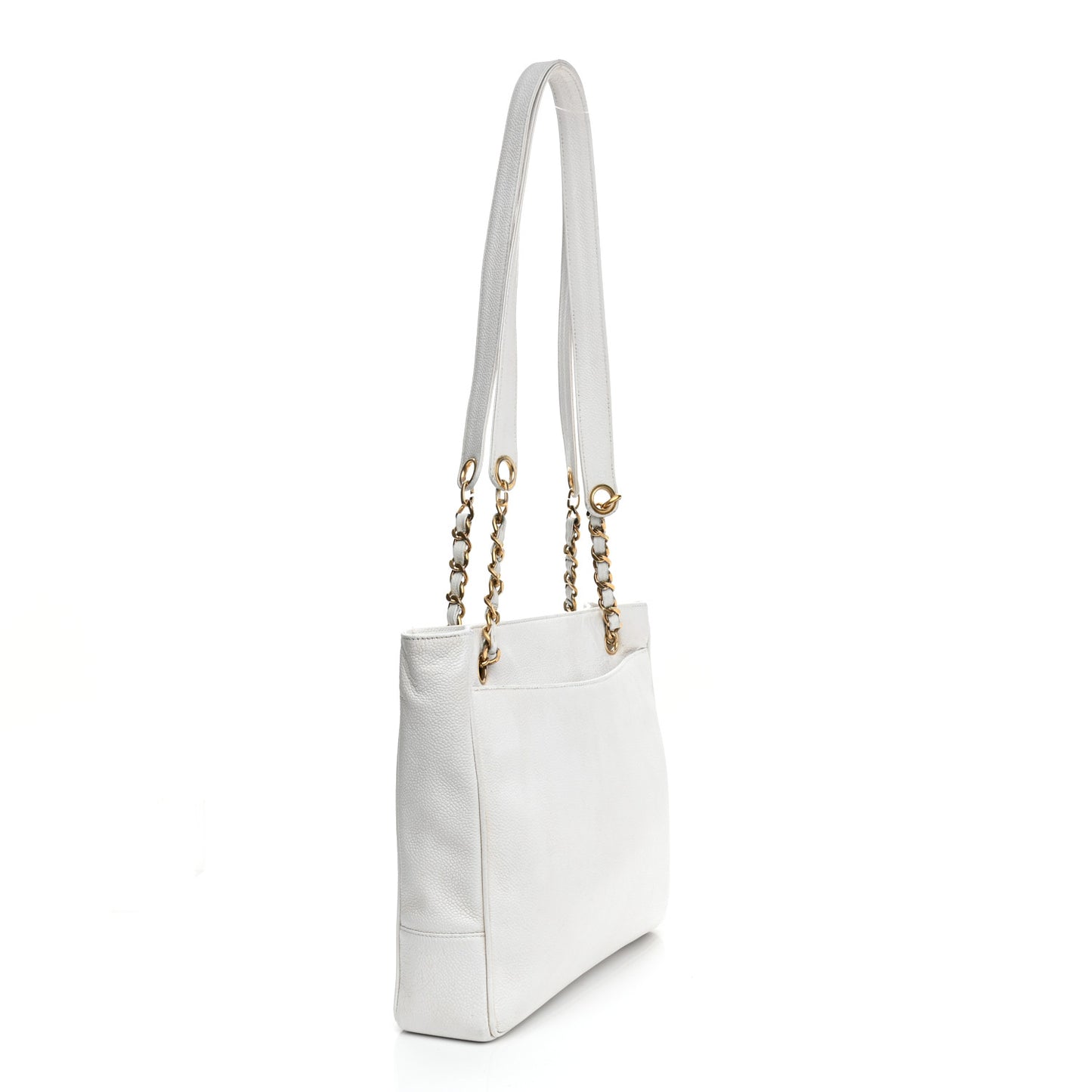 Caviar CC Shoulder Bag White