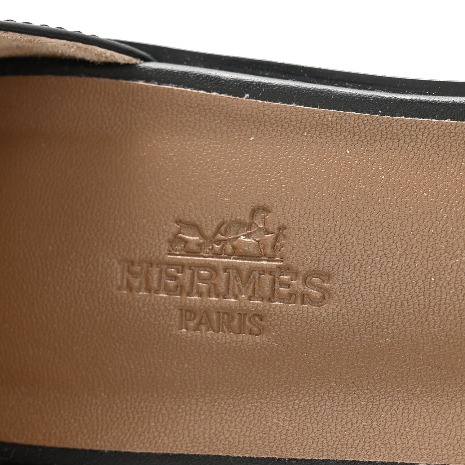 Hermes Calfskin Santorini Sandals 39 Black 6 of 10