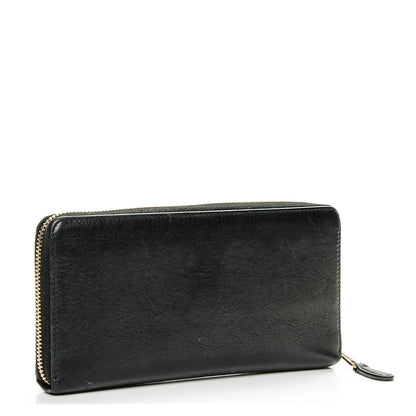 Balenciaga Agneau Giant 12 Rose Gold Hardware Continental Zip Around Wallet Black 3 of 6