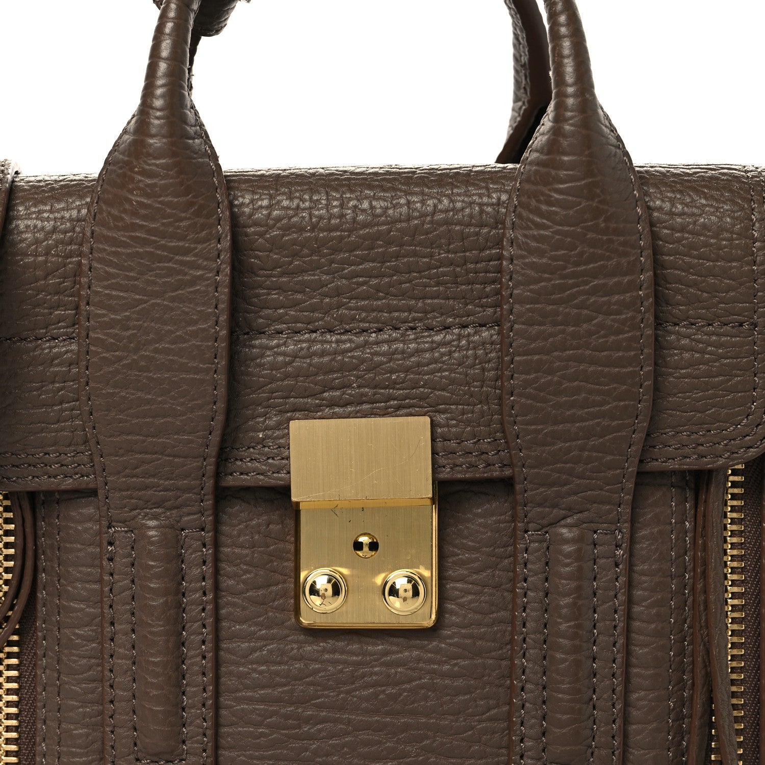 3.1 Phillip Lim Textured Calfskin Mini Pashli Satchel Taupe 7 of 12