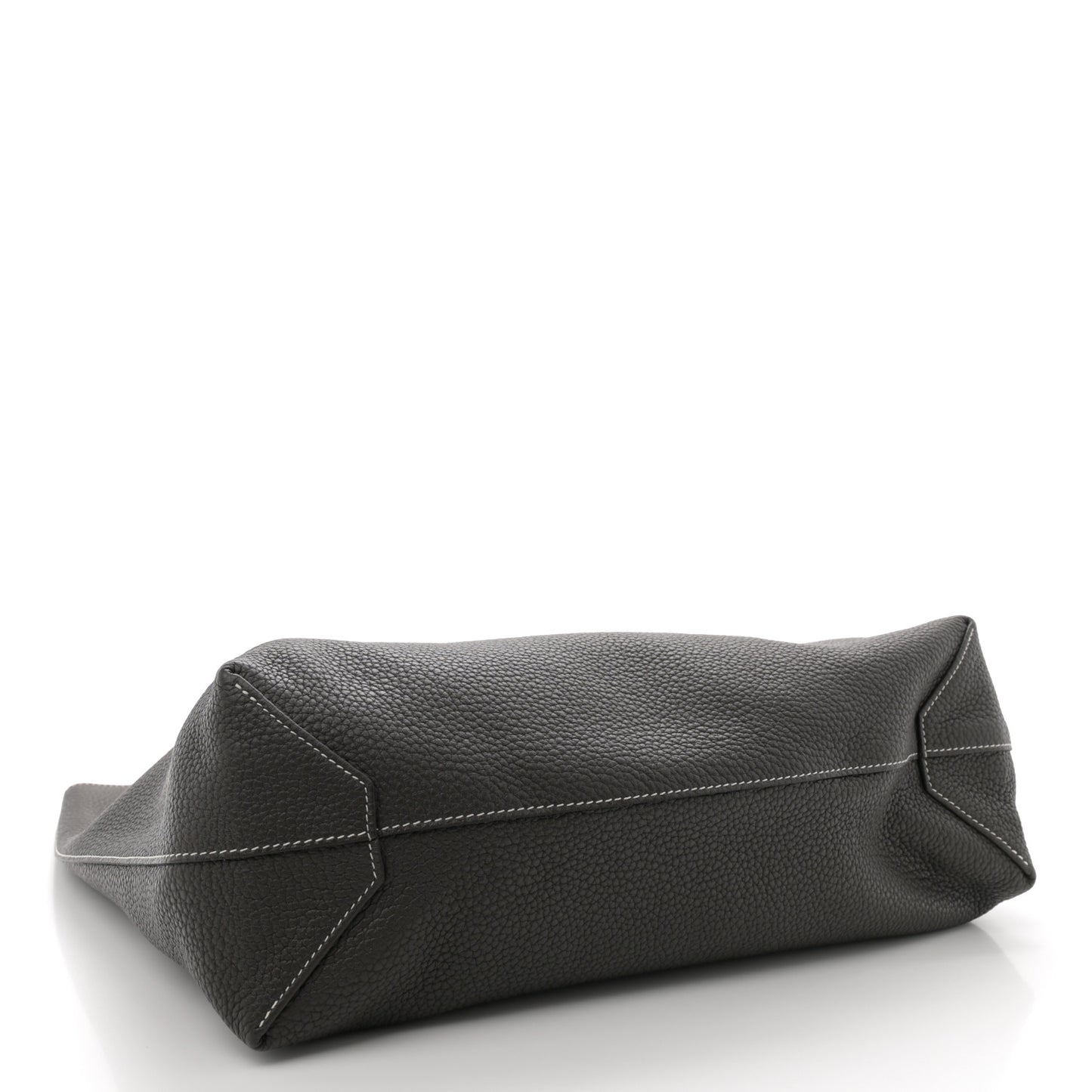 Taurillon Clemence Double Sens 36 Reversible Tote Graphite Bleu Electrique