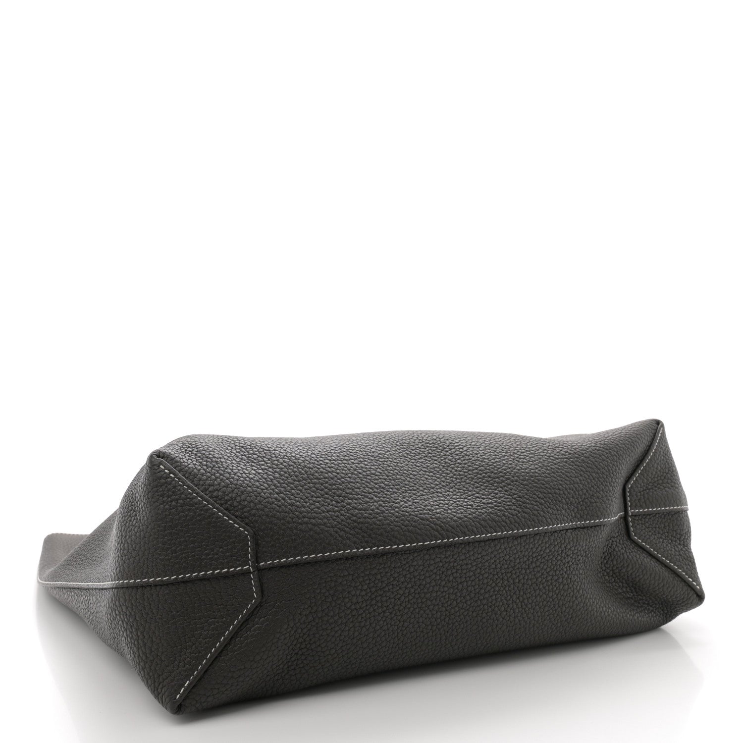 Hermes Taurillon Clemence Double Sens 36 Reversible Tote Graphite Bleu Electrique 7 of 16