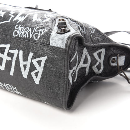 Balenciaga Agneau Arena Graffiti All Over Classic Hardware City Gris Fossile White 7 of 10