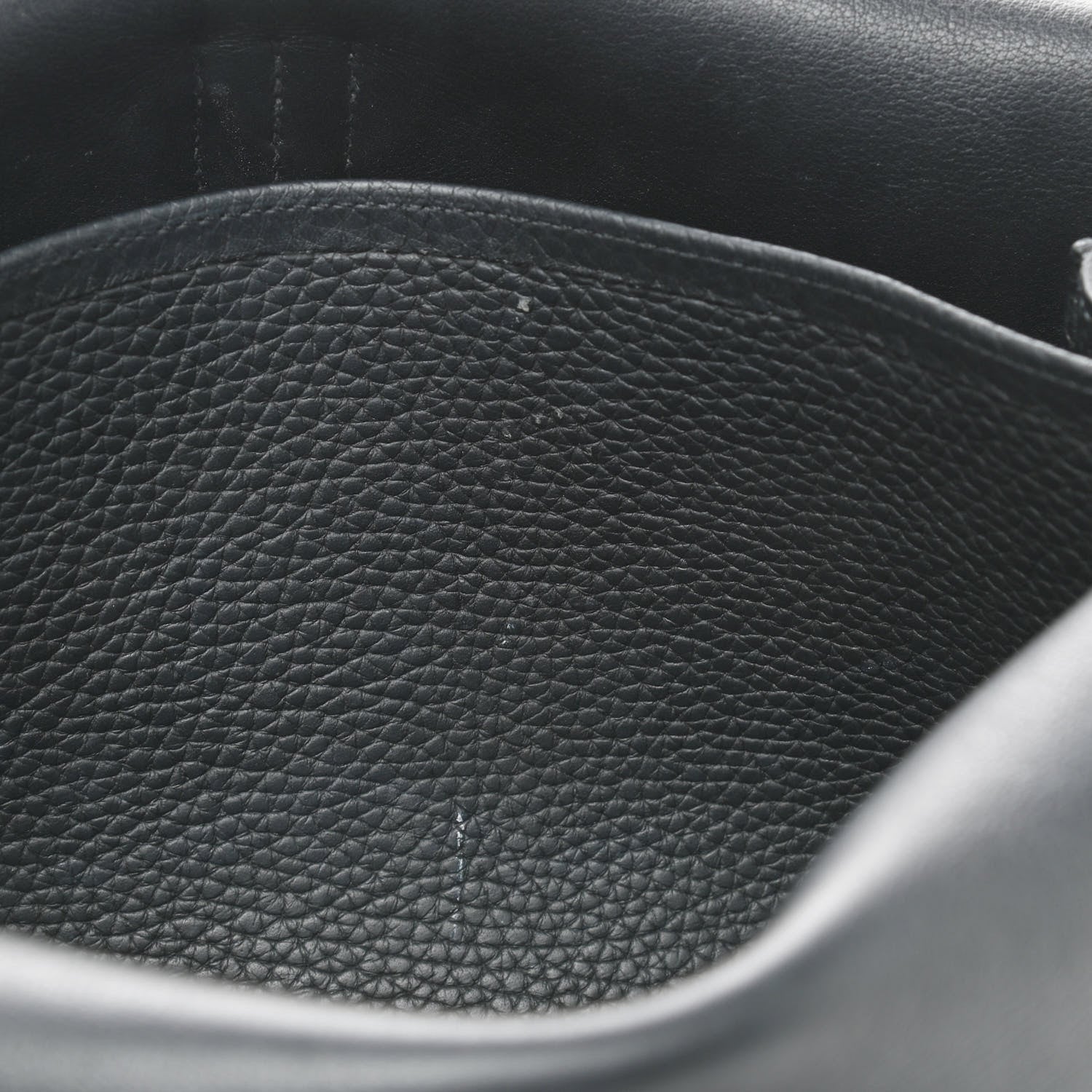 Hermes Taurillon Clemence Halzan 31 GM Black 14 of 14