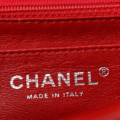 Chanel Patent Chevron Quilted Jumbo Single Flap Red 6 of 10