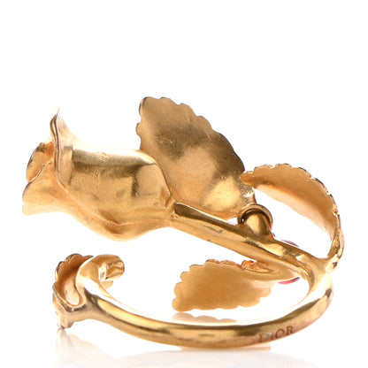 Christian Dior Flower Ring L Gold 3 of 5
