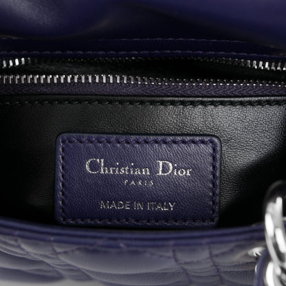 Christian Dior Lambskin Cannage Crystal Mini Lady Dior Navy Blue 6 of 7