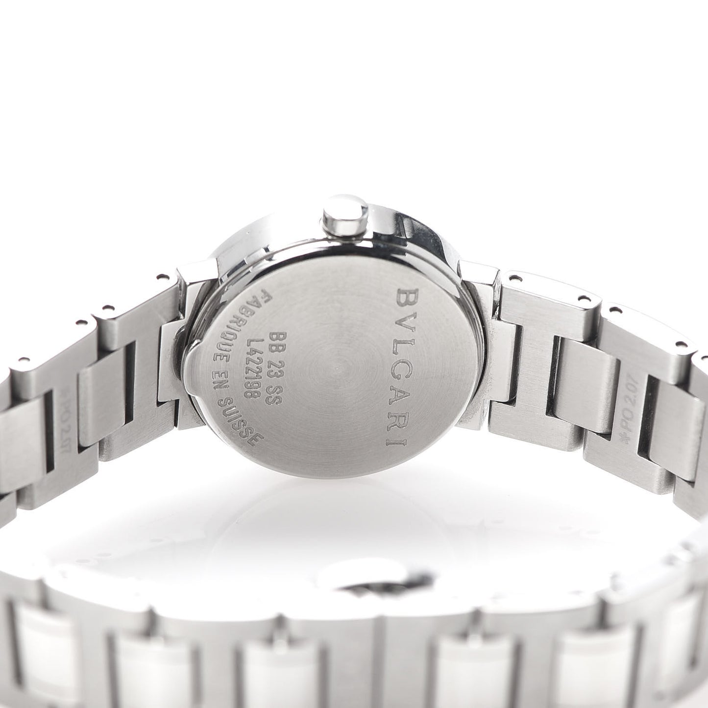 Stainless Steel Diamond 23mm Quartz Watch Black
