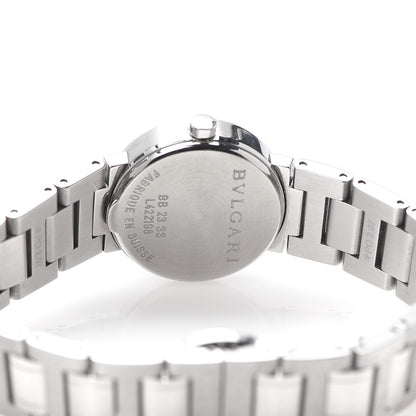 Bulgari Stainless Steel Diamond 23mm Quartz Watch Black 5 of 6