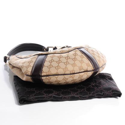 Gucci Monogram Horsebit Web Hobo Brown 4 of 7