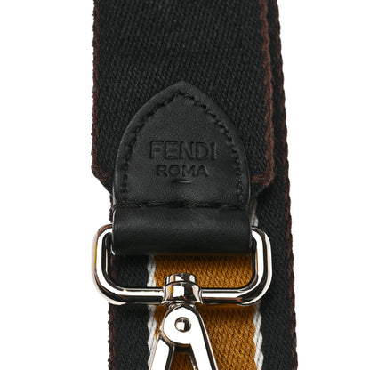 Fendi Ribbon Vitello Century FF Striped Strap You Black Tobacco 3 of 6