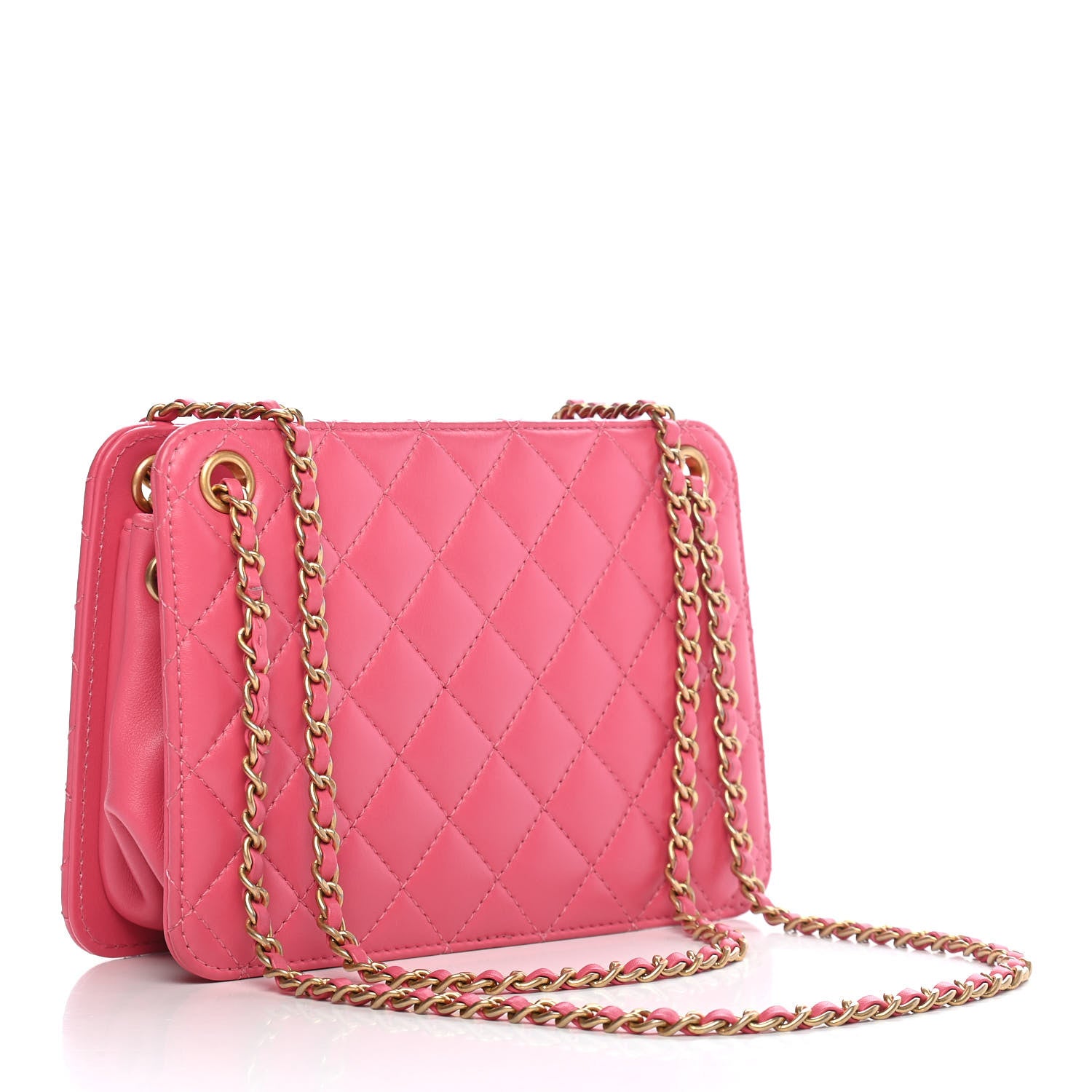 Chanel Calfskin Quilted CC Small Once Upon A Time Tote Pink 2 of 8