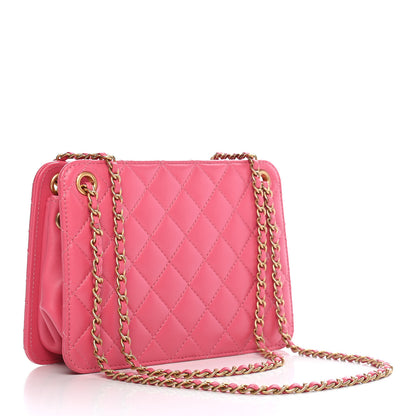 Chanel Calfskin Quilted CC Small Once Upon A Time Tote Pink 2 of 8
