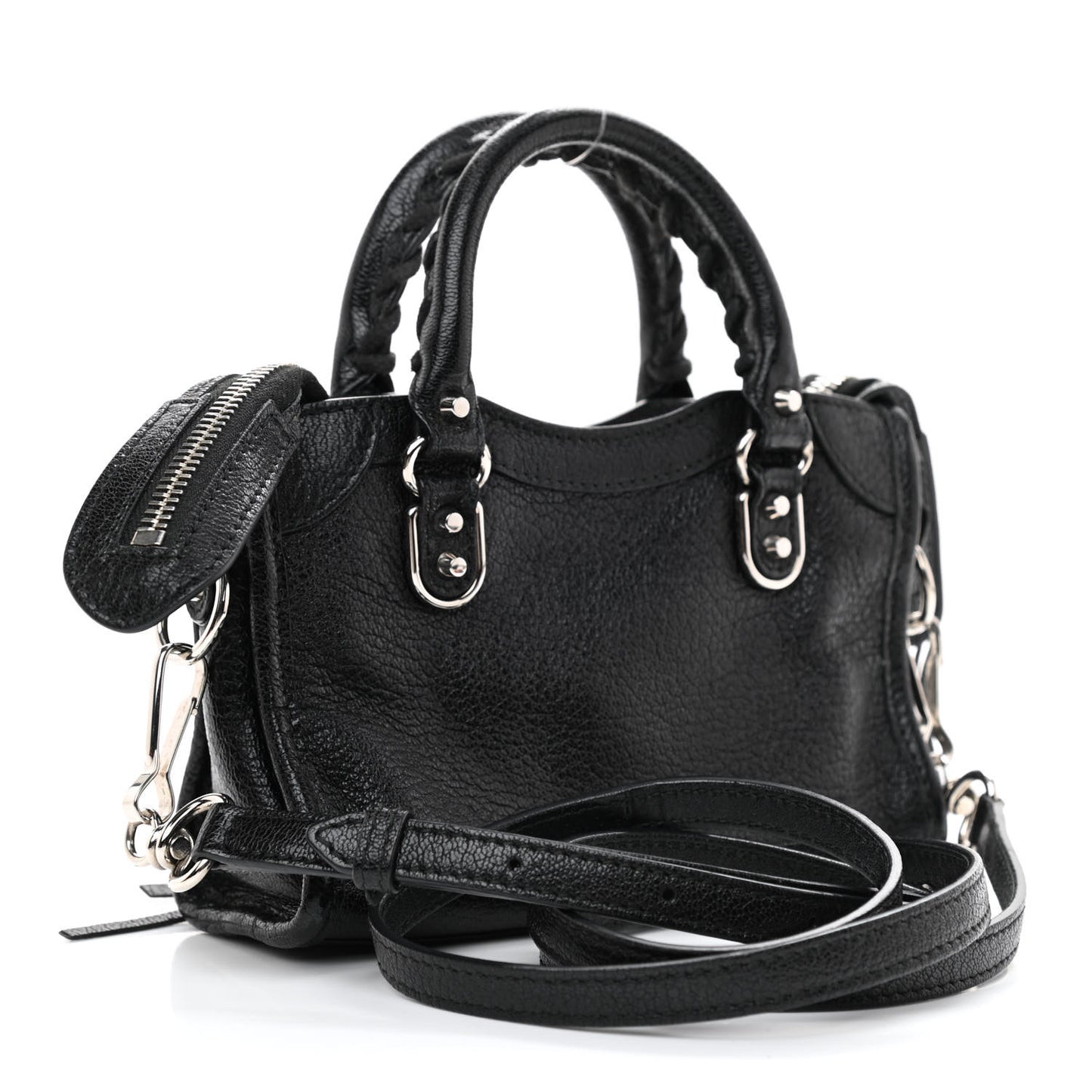 Agneau Classic Silver Hardware Nano City Black