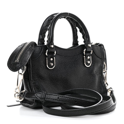 Balenciaga Agneau Classic Silver Hardware Nano City Black 3 of 9