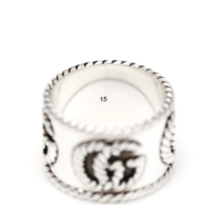 Gucci Sterling Silver Wide GG Marmont Ring 54 7 6 of 7