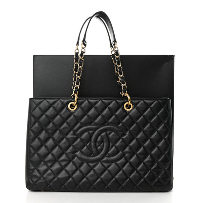 Chanel Caviar Quilted XL Grand Shopping Tote GST Black 11 of 11