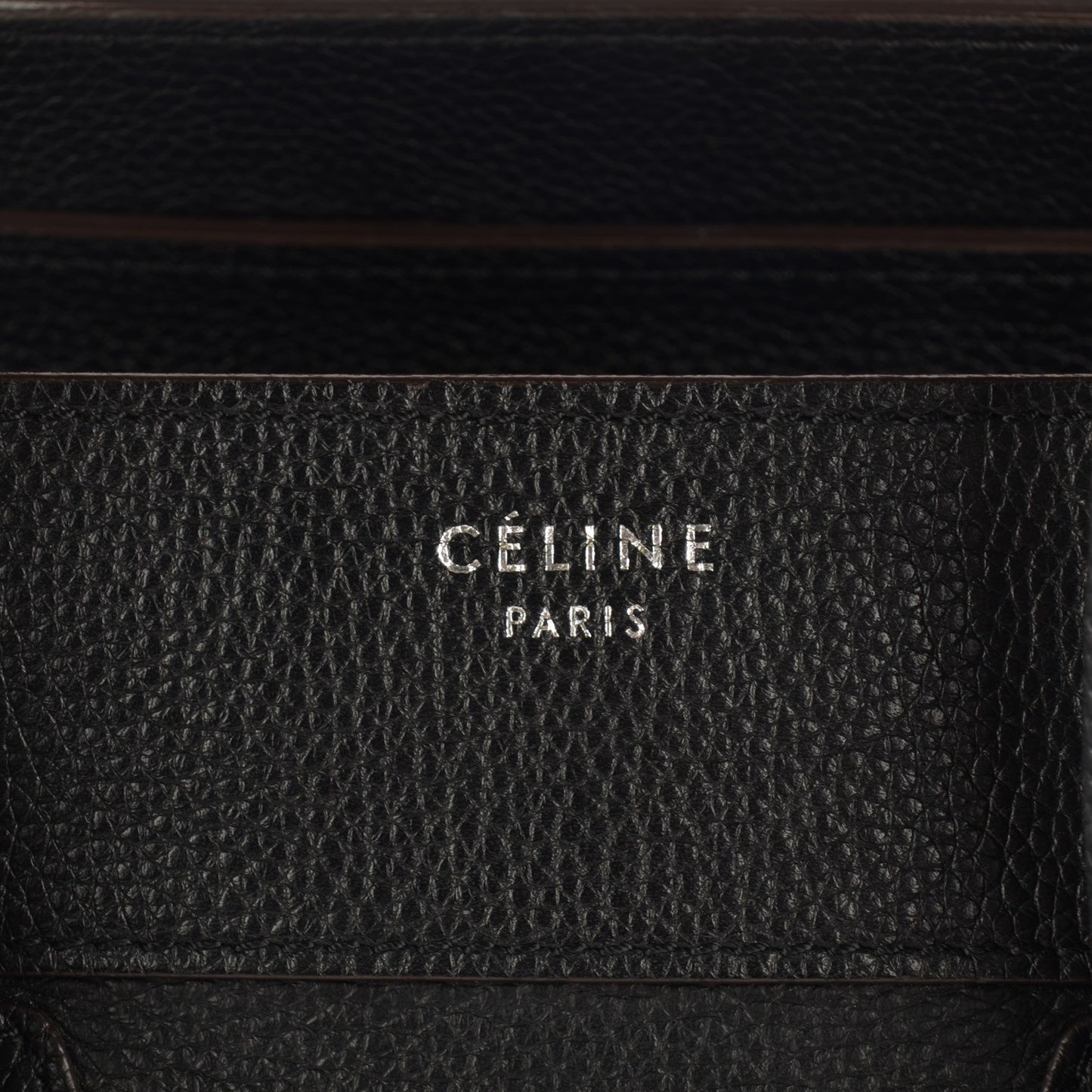 Drummed Calfskin Mini Luggage Black