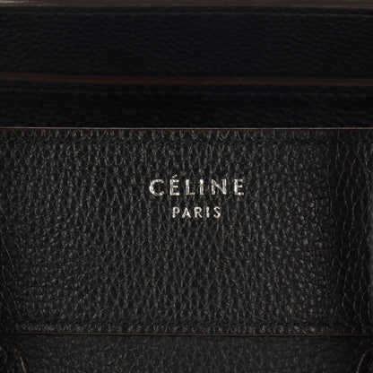Celine Drummed Calfskin Mini Luggage Black 9 of 9