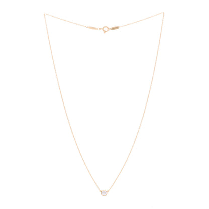 Tiffany 18K Rose Gold Diamond .21ct Elsa Peretti Diamonds by the Yard Pendant Necklace 3 of 5