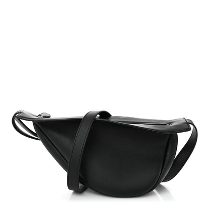 The Row Grained Calfskin Small Slouchy Banana Bag Black 1 of 9