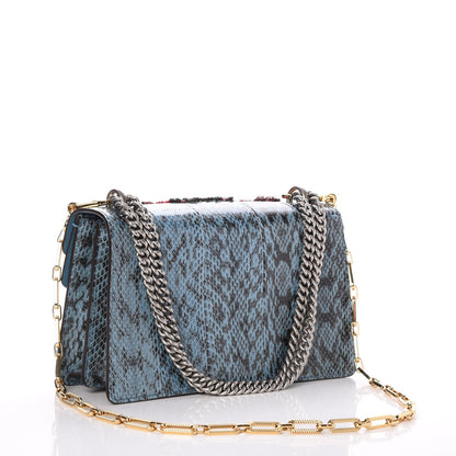 Gucci Snakeskin Blind For Love Embroidered Small Dionysus Shoulder Bag Ultramarine Multicolor 4 of 10