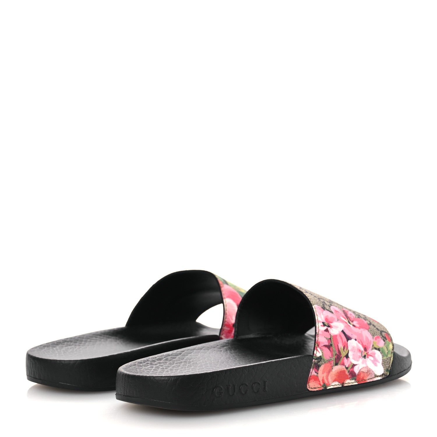 Gucci GG Supreme Monogram Blooms Slide Sandals 36 Beige Multicolor 5 of 9