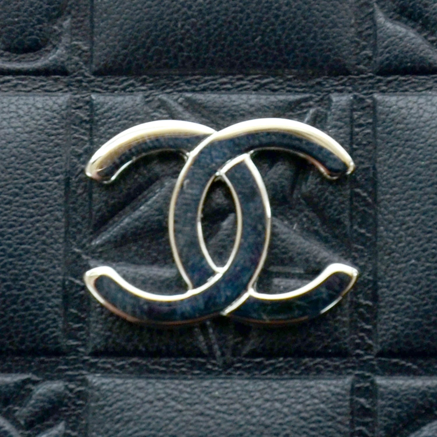Chanel Lambskin Precious Symbols Cosmetic Bag Black 5 of 9
