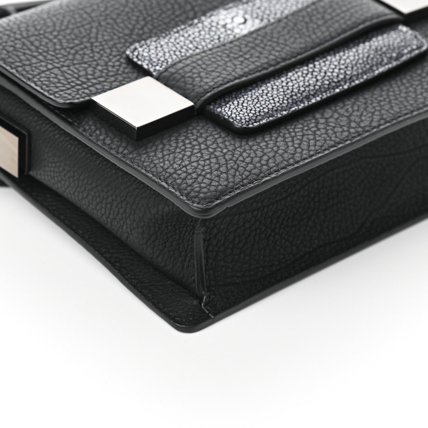 Delvaux Taurillon Stingray Mini Madame Crossbody Black 8 of 9