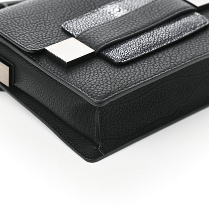 Delvaux Taurillon Stingray Mini Madame Crossbody Black 8 of 9