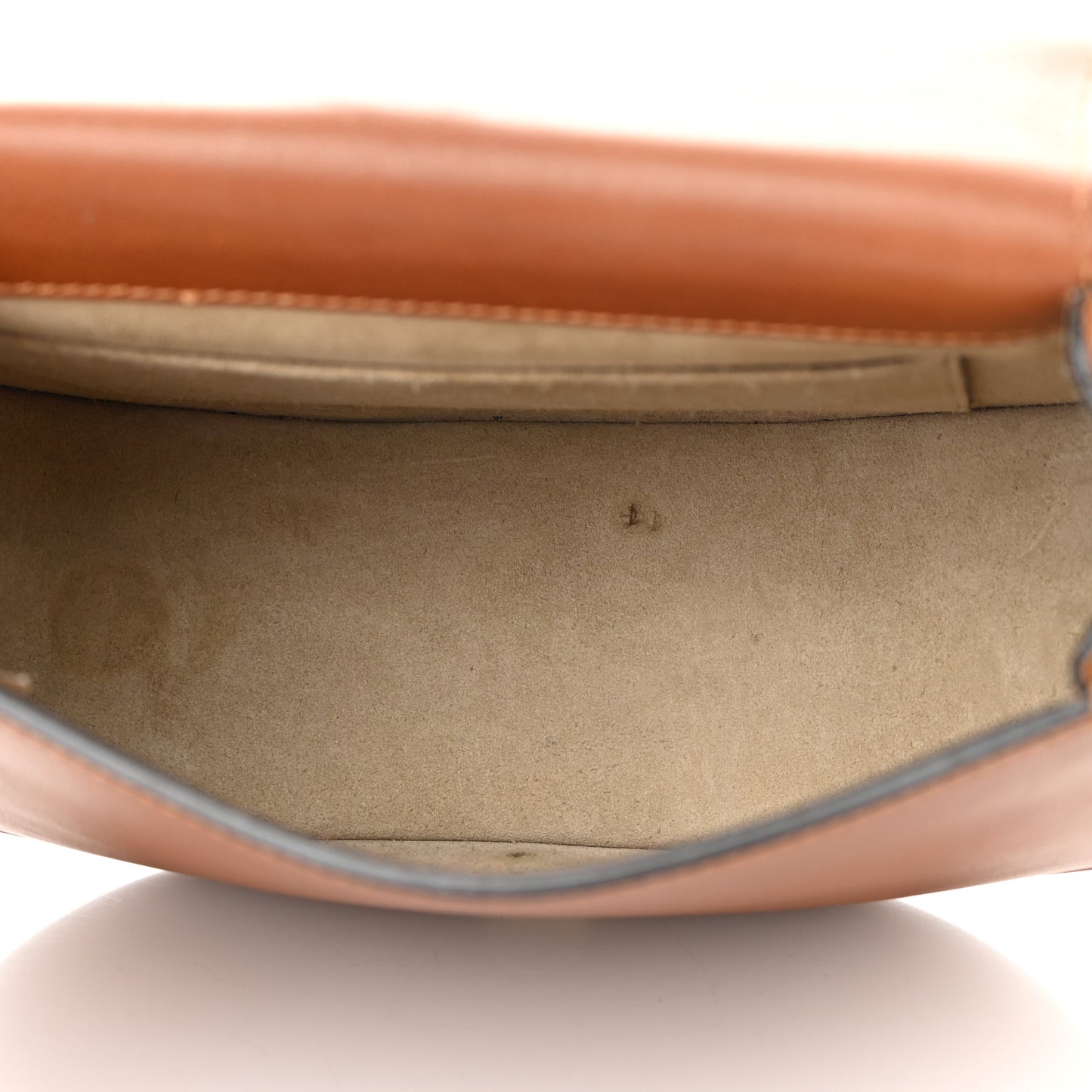 Calfskin Suede Medium Nile Bracelet Bag Caramel