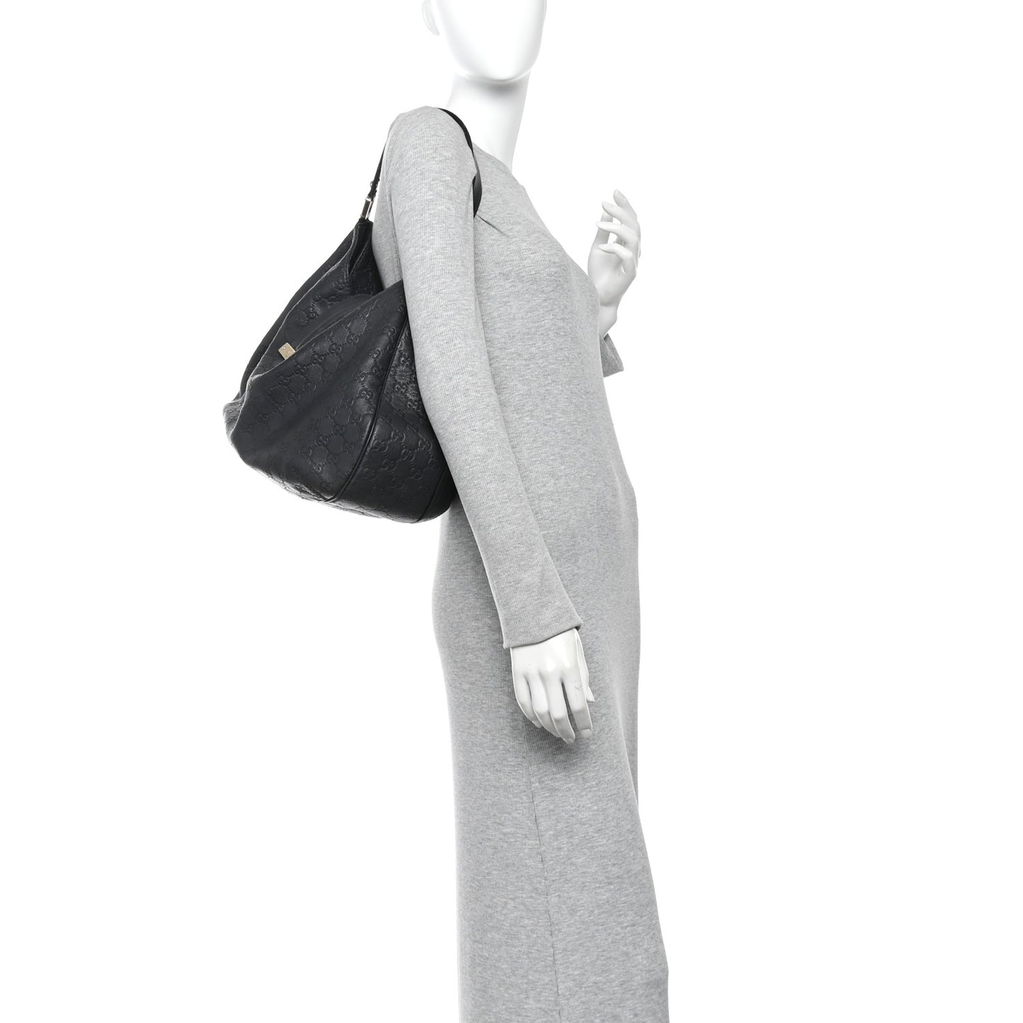 Guccissima Large New Ladies Web Hobo Black