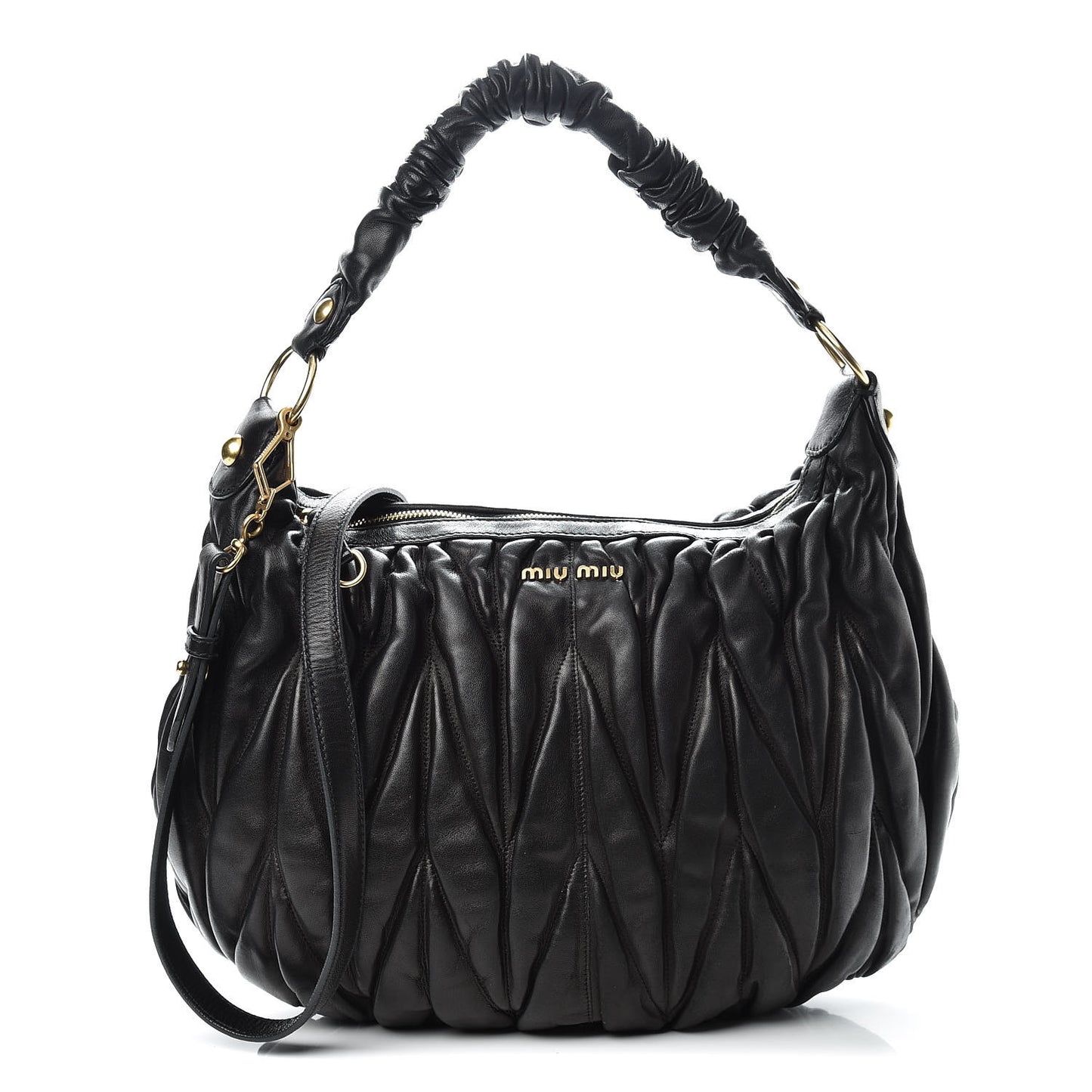 Nappa Matelasse Shoulder Bag Black