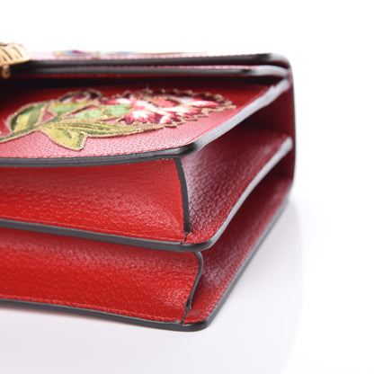 Gucci Calfskin Web Floral Embroidered Small Dionysus Shoulder Bag Hibiscus Red 9 of 9