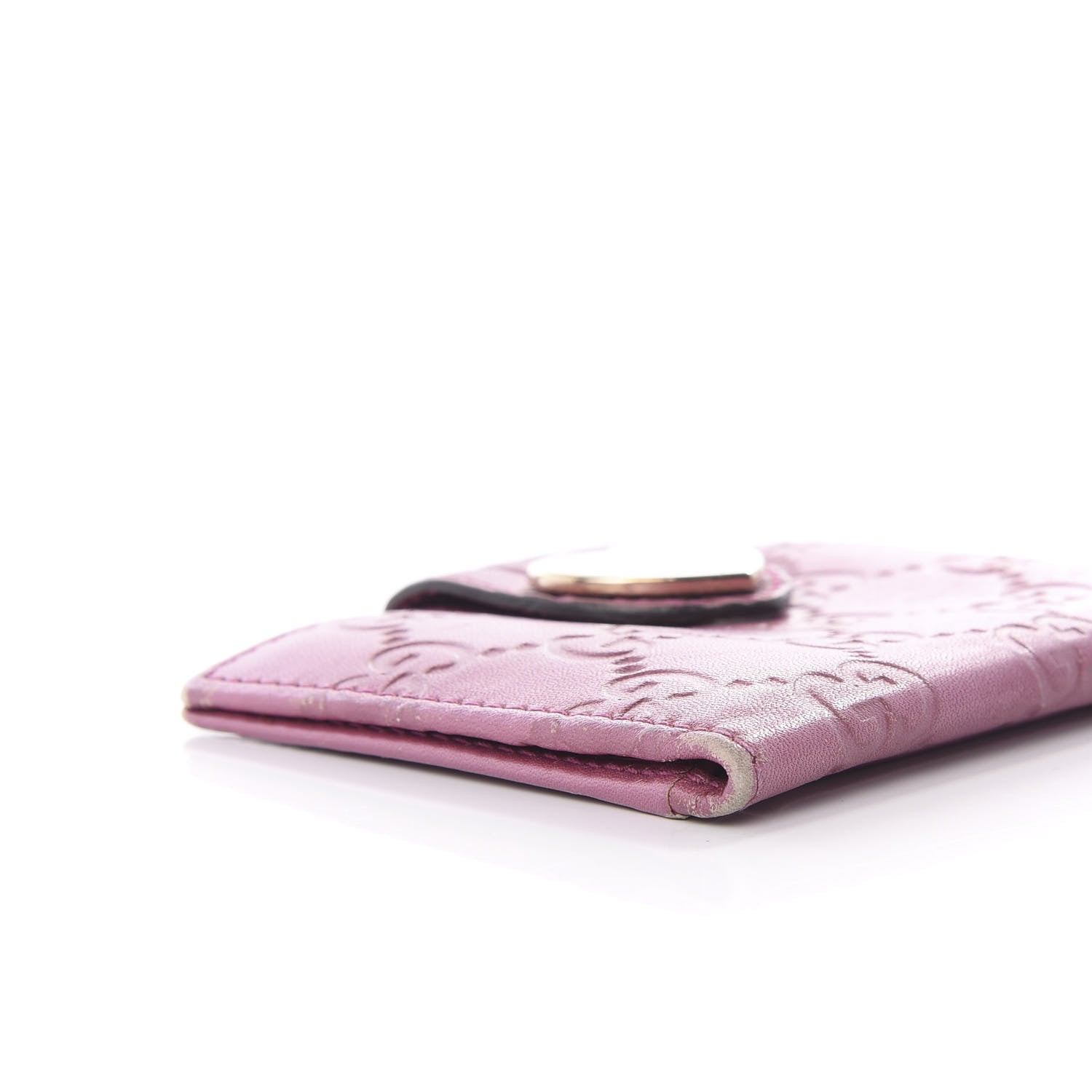 Gucci Metallic Soft Guccissima Heart Travel Wallet Fresia Rose 6 of 8