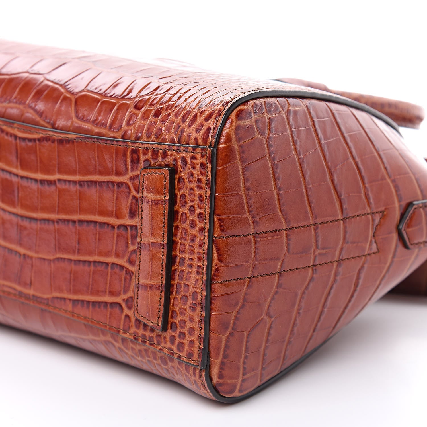 Givenchy Calfskin Crocodile Embossed Mini Antigona Cognac 9 of 9