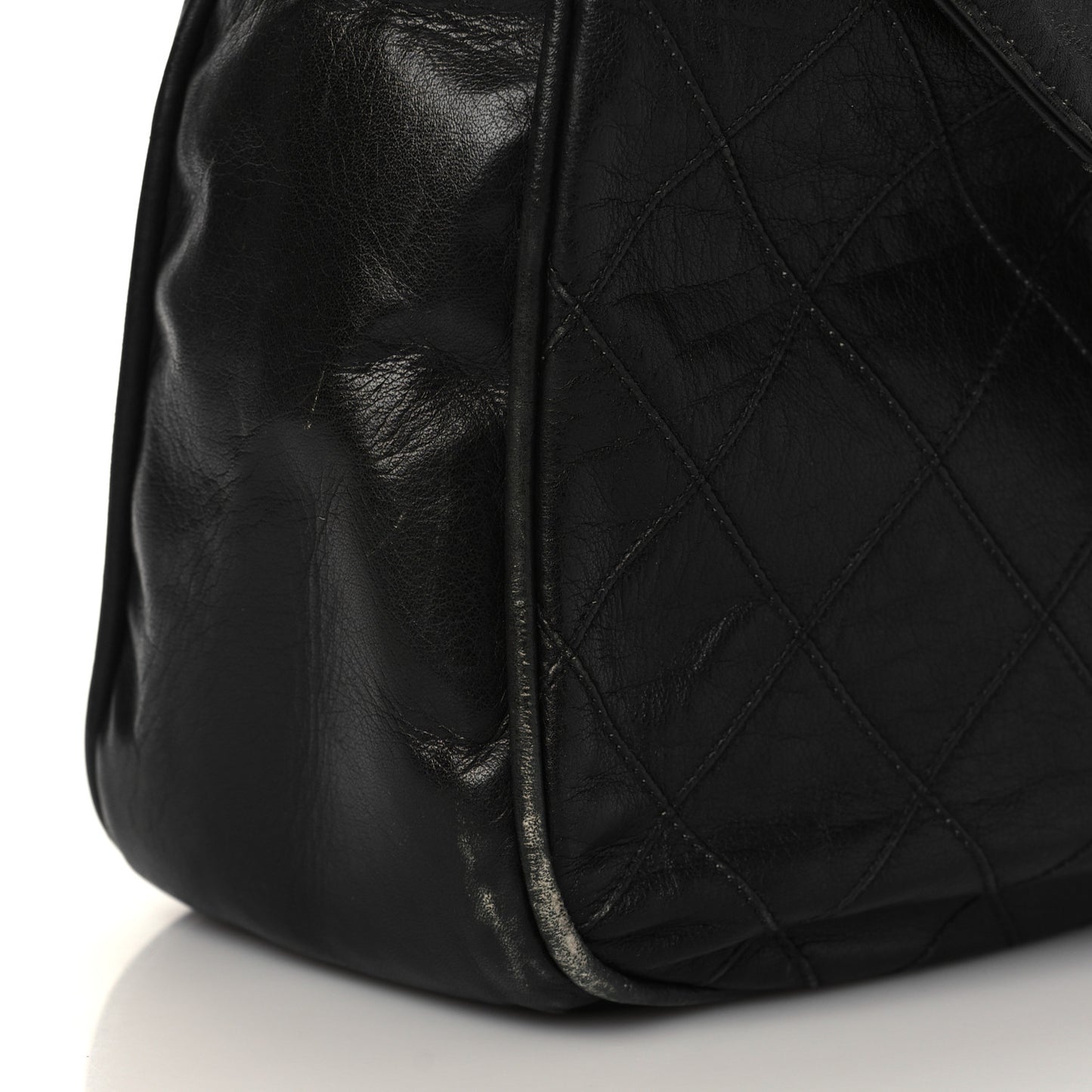 Lambskin Weekender Tote Black