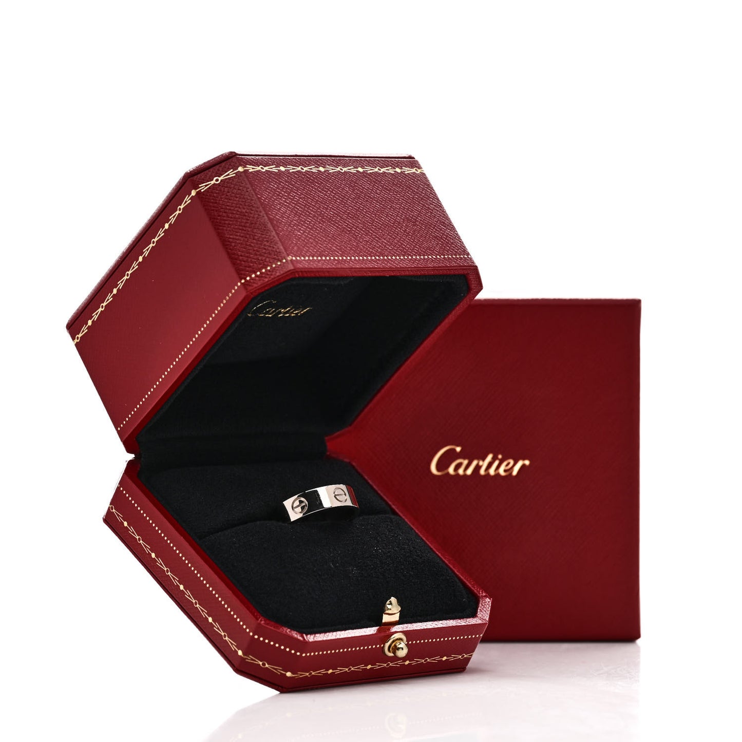 18K White Gold 5.5mm LOVE Ring 56 7.75