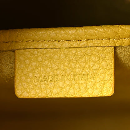 Celine Drummed Calfskin Nano Luggage Citron 6 of 9